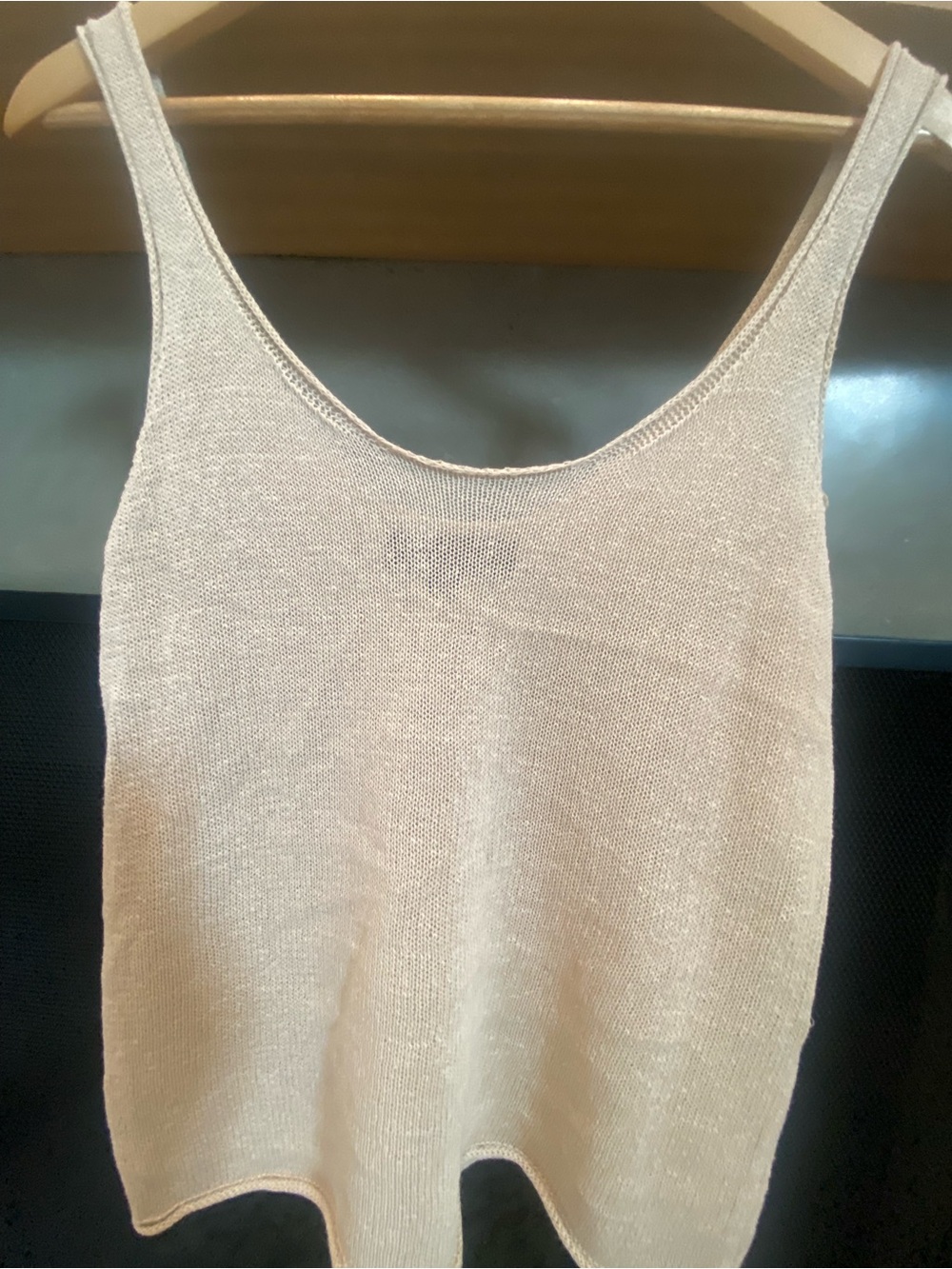 Zara Knit Tank Top - Cream Sz S - Picture 3 of 4